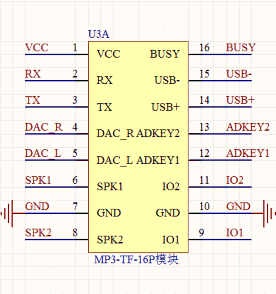 MP3-TF-16P模塊引腳說(shuō)明